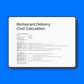Restaurant Delivery Cost Calculation Tool